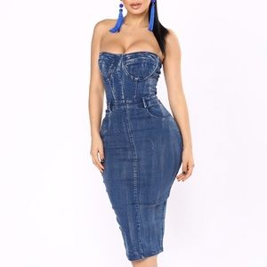 Denim Venom Tube Dress